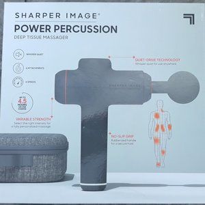 Sharper Image Power Percussion Deep Tissue Massager 6 Attachments 6 Speeds